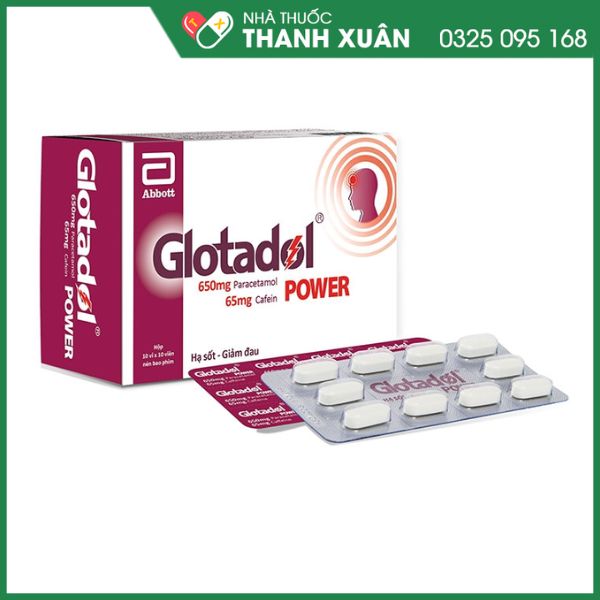 Glotadol Power giúp hạ sốt, giảm đau